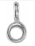 Affordable Gold or Platium 1.5-4mm Round Faceted Bezel Dangle Pendant or Earring Setting
