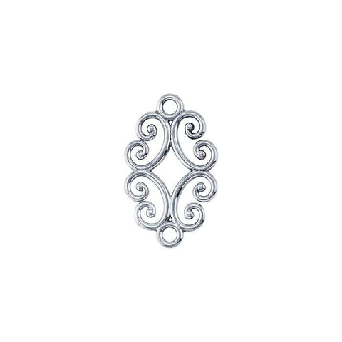 Sterling Silver Filigree Link Component, DYI, Custom, Pack of 4