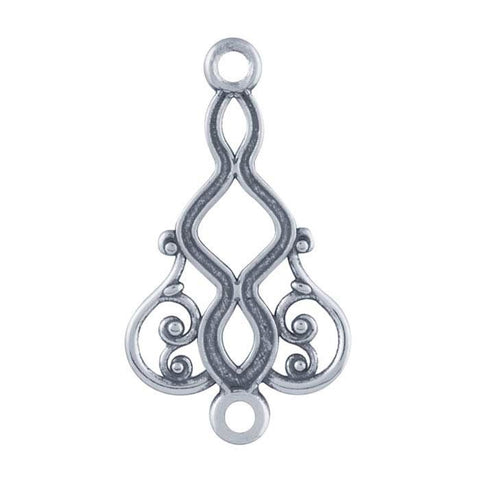 Sterling Silver Filigree Link Component, DYI, Custom, Package of 2