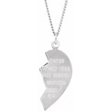 Sterling Silver Miz Pah Necklace, Rhodium Plated