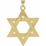 Sterling Silver, 14kt or 18kt Solid Gold, Vairable Star of David Pendant.  Solid Gold