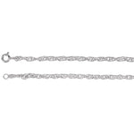 925 Solid Sterling Silver Very Light, Light, Medium, Heavy French Rope Chain 16", 18", 20", 24", New