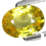 1.40ct, Natural Vivid Medium Yellow Sapphire 8x6mm Oval, VS loose stone, September Birthstone, VS Clarity