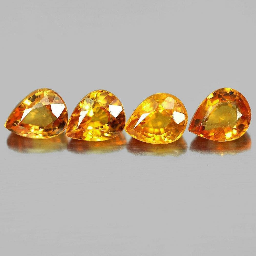 Matching pair Songea Orange Sapphire high quality