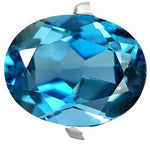 2.36ct, Natural Brazil London Blue Topaz,  9x7mm Oval, VVS Eye Clean, Loose Stone, Exceptional