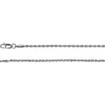 925 Solid Sterling Silver Medium Diamond Cut French Rope Chain 16", 18", 20", 24" 1.85mm, New