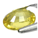 1.17ct, Natural Vivid Medium Light Yellow Sapphire 7x5mm Oval, VS loose stone, September Birthstone, VS Clarity