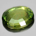 0.65ct, Natural Vivid Yellowish Green Sapphire 6x5mm Oval, VS loose stone, September Birthstone, VS Clarity