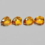 Sale!!!   1.90tcw, Natural Vivid Medium Orange Songea Sapphire 5x4 Pear, VS loose stones, 4 Pieces September Birthstone, VS Clarity