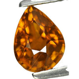 Unheated 1.38ct Natural Genuine African Orange Tourmaline, 8x6 Pear Faceted, VVS loose stone Eye Clean