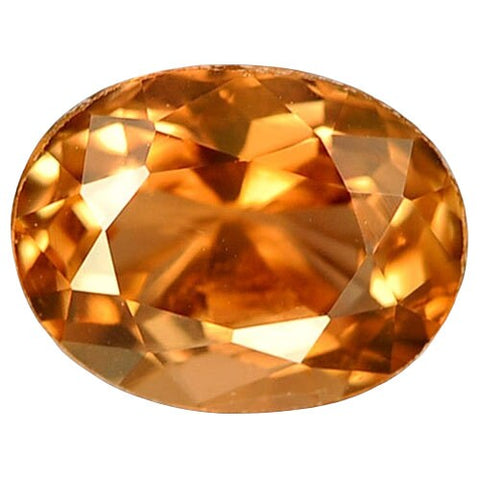 Unheated 0.92ct Natural Genuine African Orange Tourmaline, 7x5 Oval Faceted, VVS loose stone Eye Clean